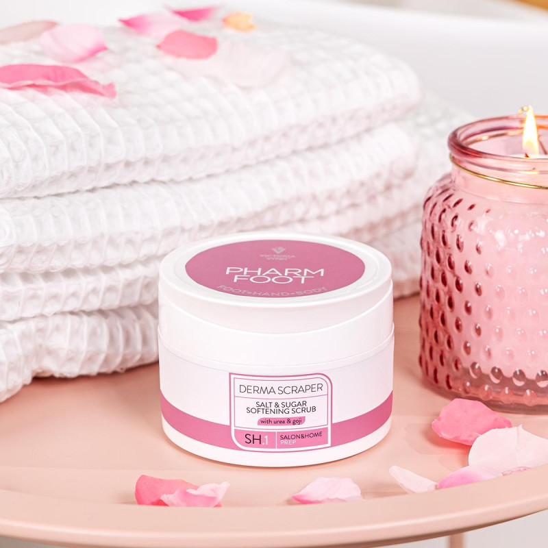 DERMA SCRAPER 200 g - SALT & SUGAR SCRUB PHARM FOOT VICTORIA VYNN-PRODUKTE FÜR PEELING-Double Beauty Shop