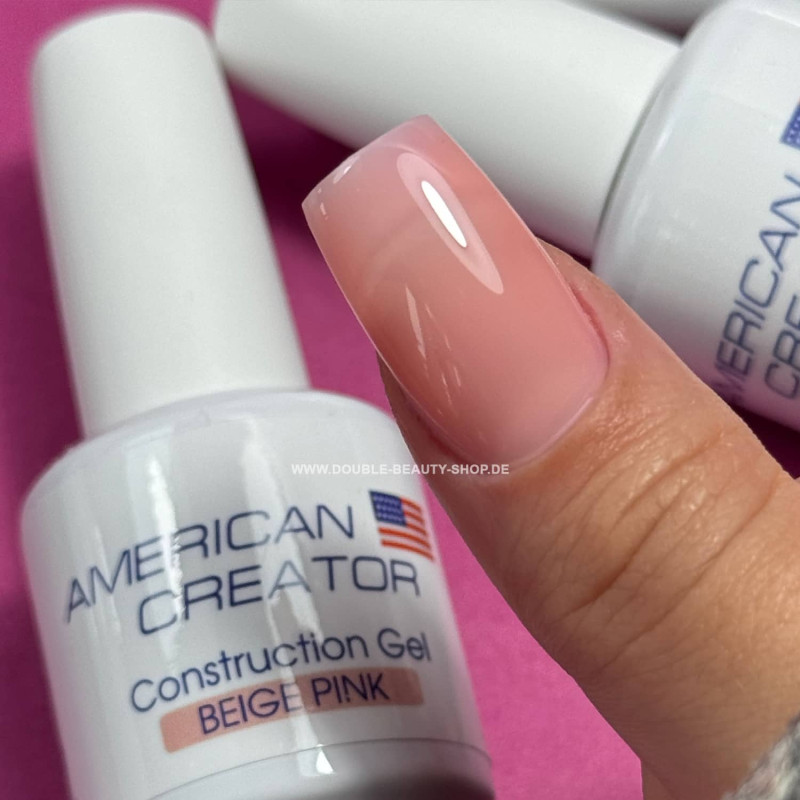 Beige Pink - Construction Gel 15ml AMERICAN CREATOR-GEL IN THE BOTTLE-Double Beauty Shop