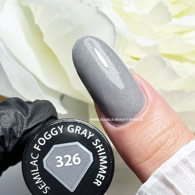 326 FOGGY GRAY SHIMMER - UV Nagellack 7 ml Semilac