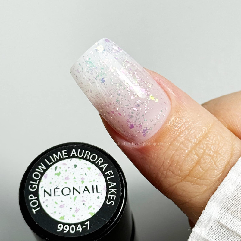 Lime Aurora Flakes - Top Coat Glow 7,2ml Neonail