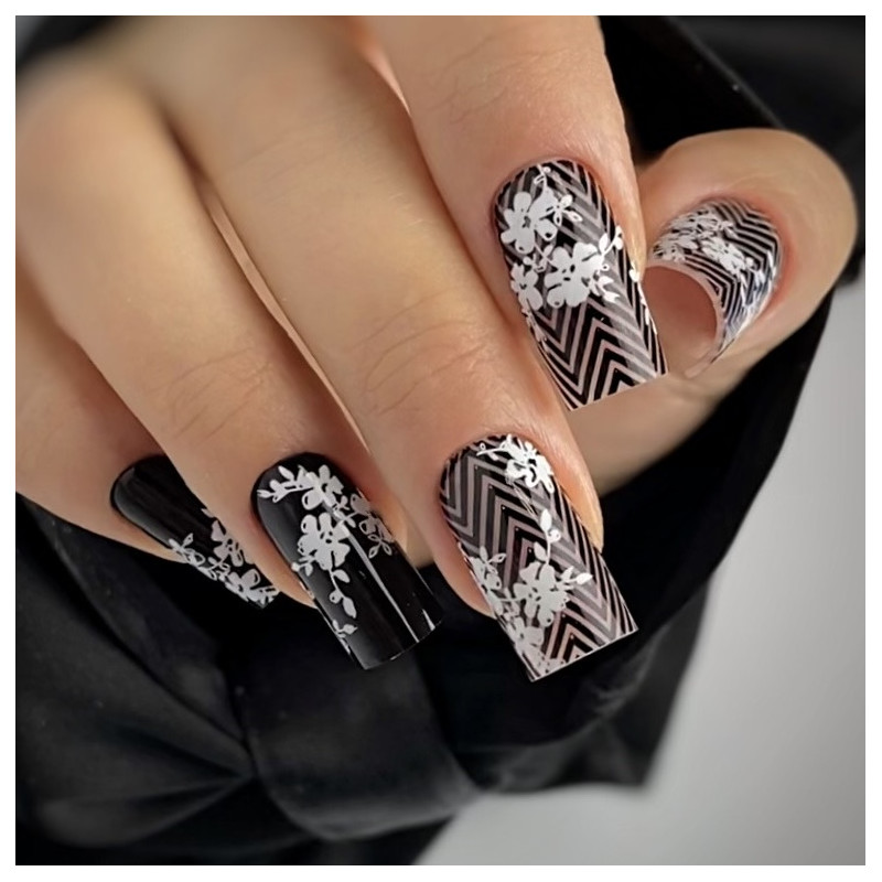 0009 by Vakula Matte stamping schablone + design blatt ART STAMPING-ALLE SCHABLONEN-Double Beauty Shop