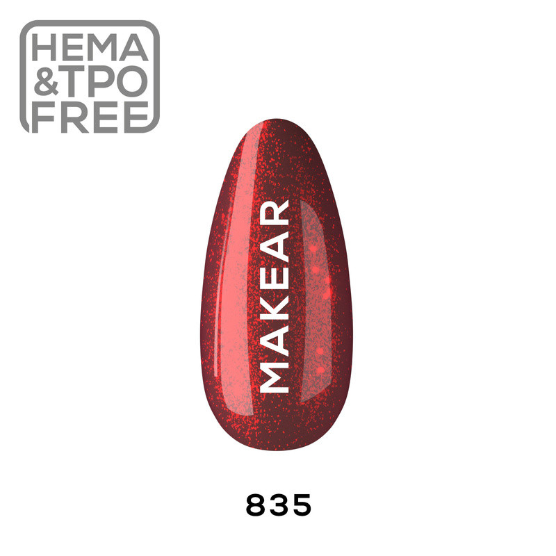 835 - UV Nagellack ohne Hema  8ml MAKEAR