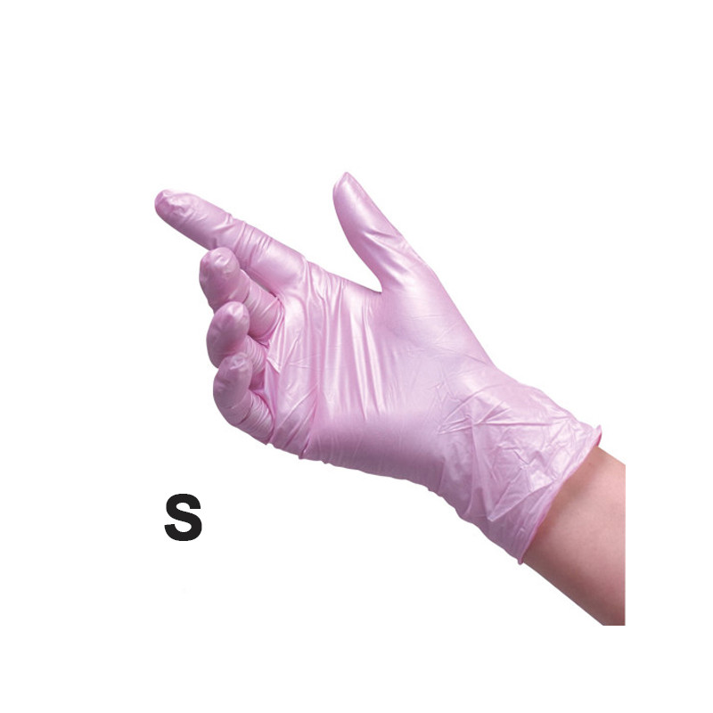 Rosé Glamour - NITRIL HANDSCHUHE GRÖßE S 10 STÜCK