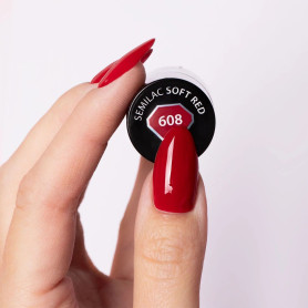 608 Soft Red - UV Nagellack 7ml Semilac 2