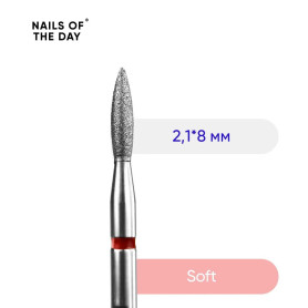 Flamme spitz (ab 1,8 bis 2,3mm) rot Fräseraufsatz NAILS...