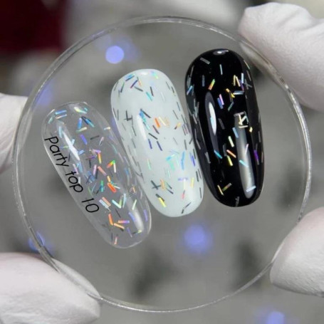 10 PARTY TOP - Top Coat (No Wipe) 10ml NAILS OF THE DAY