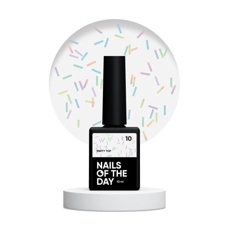 10 PARTY TOP - Top Coat (No Wipe) 10ml NAILS OF THE DAY-NAILS OF THE DAY-Double Beauty Shop