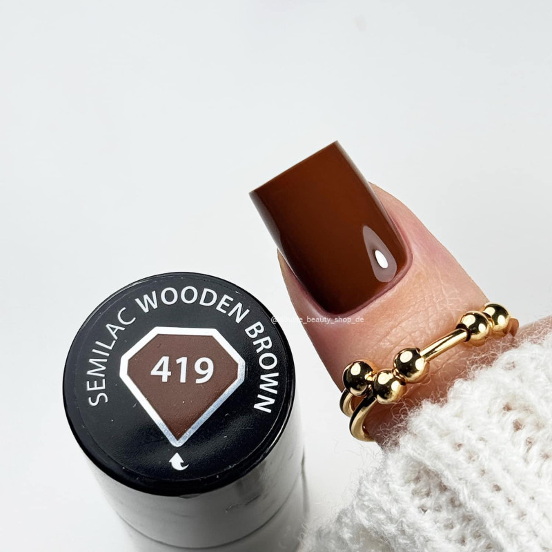 419 WOODEN BROWN UV Nagellack 7ml Semilac