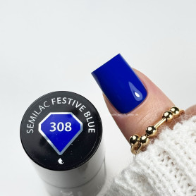 308 FESTIVE BLUE UV Nagellack 7ml Semilac 2