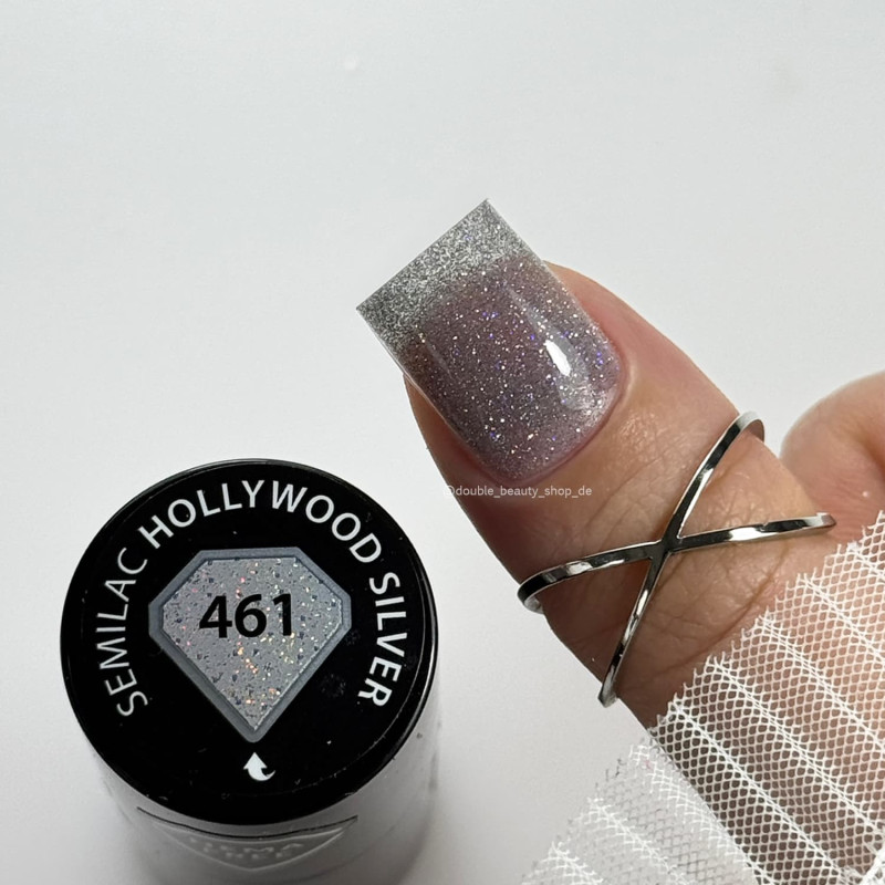 461 Hollywood Silver - UV Nagellack 7ml Semilac Flash On