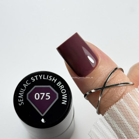 075 Stylish Brown - UV Nagellack Semilac 7ml 2