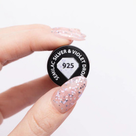 925 Silver & Violet Drops  - UV Nagellack 7ml Semilac 2