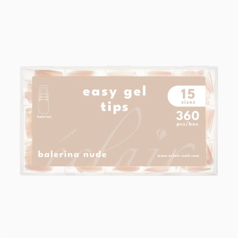 BALERINA NUDE - EASY GEL TIPS (soft gel tips) 360stk ECLAIR-TIPS-Double Beauty Shop