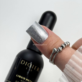 SILVER Liquid Metal CAT EYE — UV Nagellack 10 ml DIDIER LAB 2