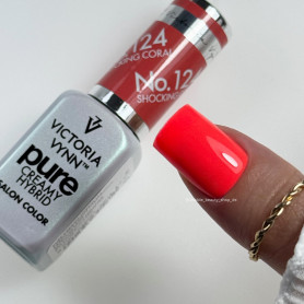 124 Shocking Coral — Gel polish Pure Creamy 8ml VICTORIA...
