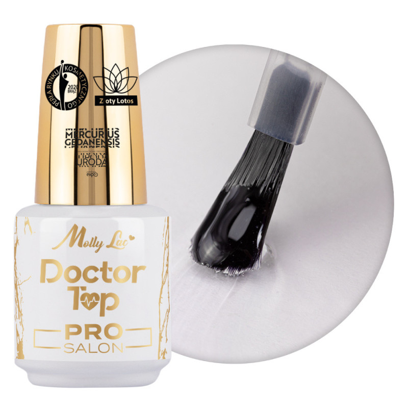 Doctor Top - CLEAR Top Coat (No Wipe) 15ml MOLLYLAC-Online-Shop-Double Beauty Shop