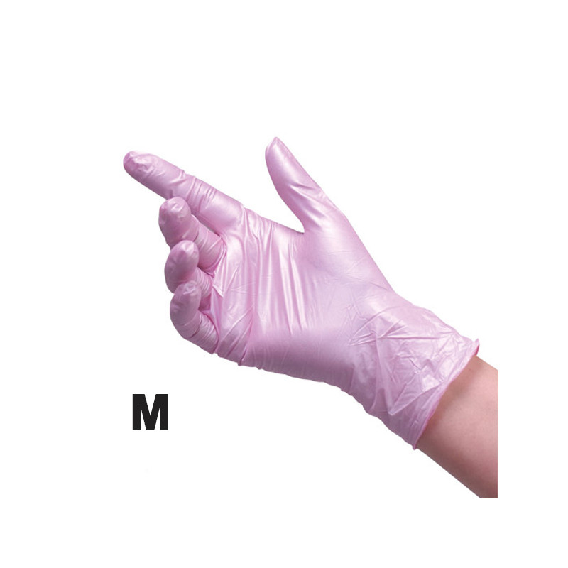 Rosé Glamour - Beauteluxe HANDSCHUHE GRÖßE M 50 STÜCK NITRIL
