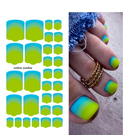 Ombre Zombie - PEDIKÜRE Nail Wraps by Provocative Nails