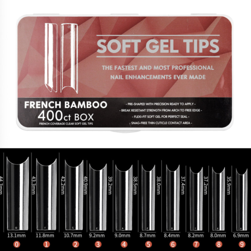 French Bamboo - Soft gel Tips 400 Stk NailArt