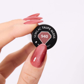 940 Taupe Gloss - Cat Eye UV Nagellack 7ml Semilac 2