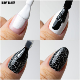 158 Black - Crackle Gel Polish OHNE HEMA 8ml MOLLY Nails 2