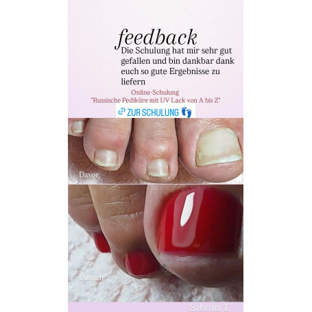 ONLINE KURS "RUSSISCHE PEDIKÜRE MIT SHELLAC: ALLES VON A BIS Z"