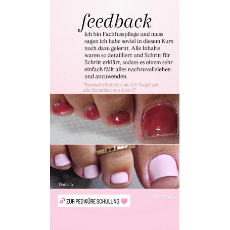 ONLINE KURS "RUSSISCHE PEDIKÜRE MIT SHELLAC: ALLES VON A BIS Z"