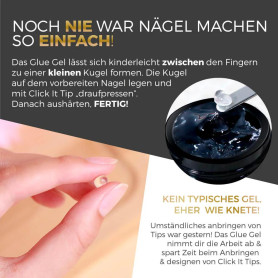 CLEAR - Glue Gel für Press On Tips 20g LYNIS NAILS 2