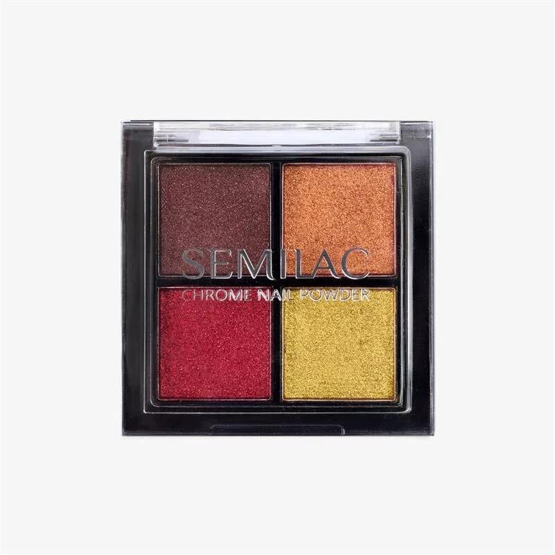02 Nail Art Chrom Pulver Palette SEMILAC