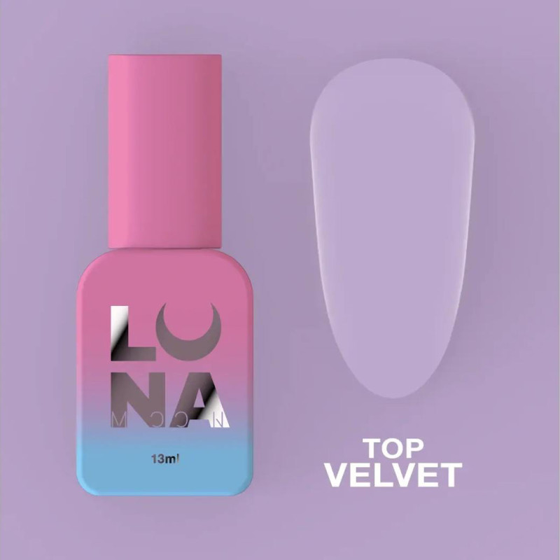 CLEAR - VELVET (MATTE) Top Coat (No Wipe) 13ml LUNAmoon