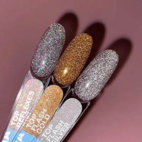 Flash Silver - Top Coat (No Wipe) 13ml LUNAmoon 2