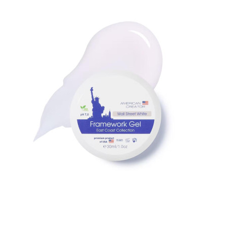 WALL STREET WHITE - NO FILE FRAMEWORK GEL 30ml AMERICAN CREATOR