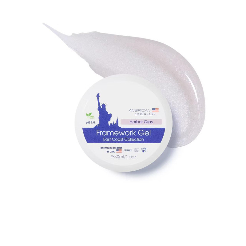 HARBOR GRAY - NO FILE FRAMEWORK GEL 30ml AMERICAN CREATOR-MODELLAGE GELE EINPHASEN-SYSTEM-Double Beauty Shop