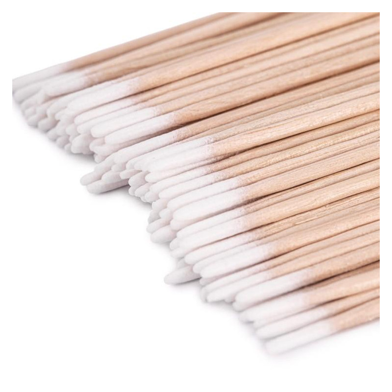 Mikro-Bürstchen aus Holz mit Baumwollspitze 100 Stück Allelac-Online-Shop-Double Beauty Shop