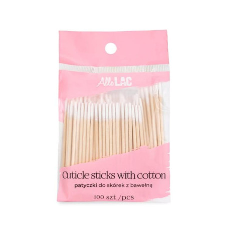 Mikro-Bürstchen aus Holz mit Baumwollspitze 100 Stück Allelac