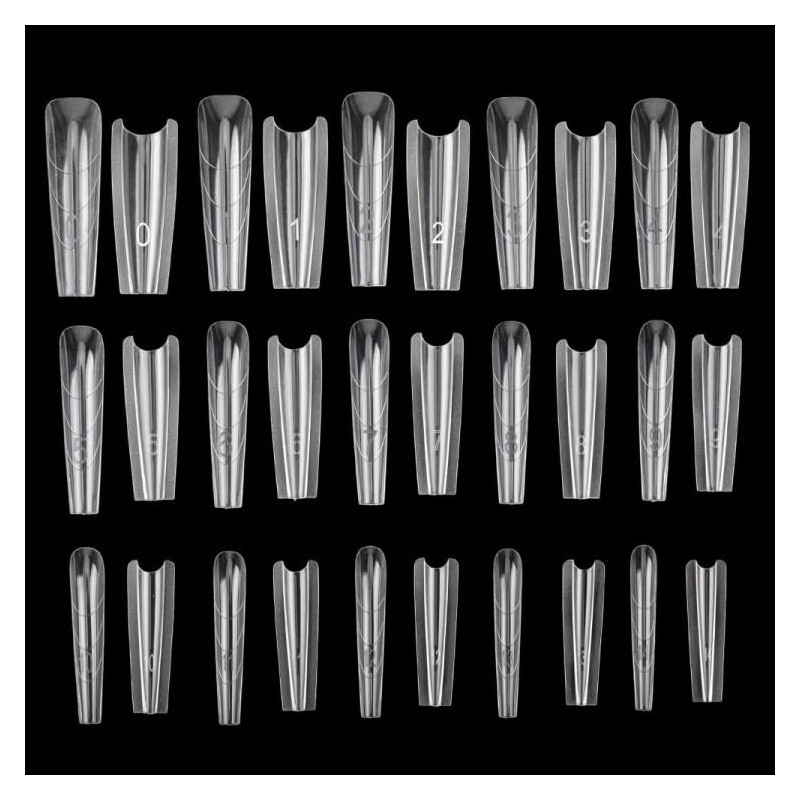 Coffin - Sandwich DUAL FORMS (tips 240 st.)-ACRYLGEL-Double Beauty Shop