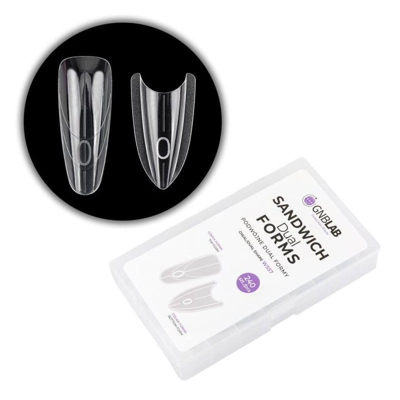 Oval - Sandwich DUAL FORMS (tips 240 st.)-ACRYLGEL-Double Beauty Shop