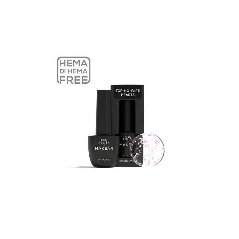 HEARTS - Top Coat (No Wipe) OHNE HEMA 8ml MAKEAR-UV NAGELLACKE-Double Beauty Shop