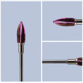 HARTMETALLFRÄSER BIRNE RAINBOW LINE GEL/ACRYL fein 2